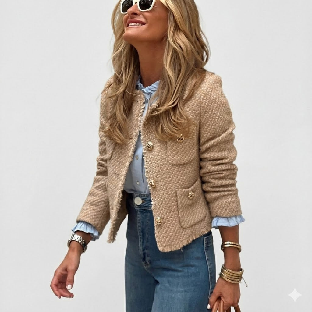 Women’s Tailored Tweed-Blend Jacket