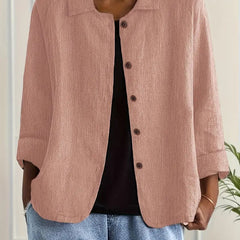 Ella Casual Button-Front Lightweight Jacket