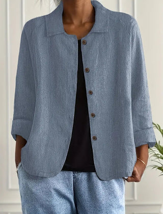 Ella Casual Button-Front Lightweight Jacket
