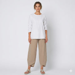 Women’s Relaxed Linen-Blend Trousers
