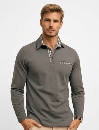 Men’s Long-Sleeve Stretch Polo