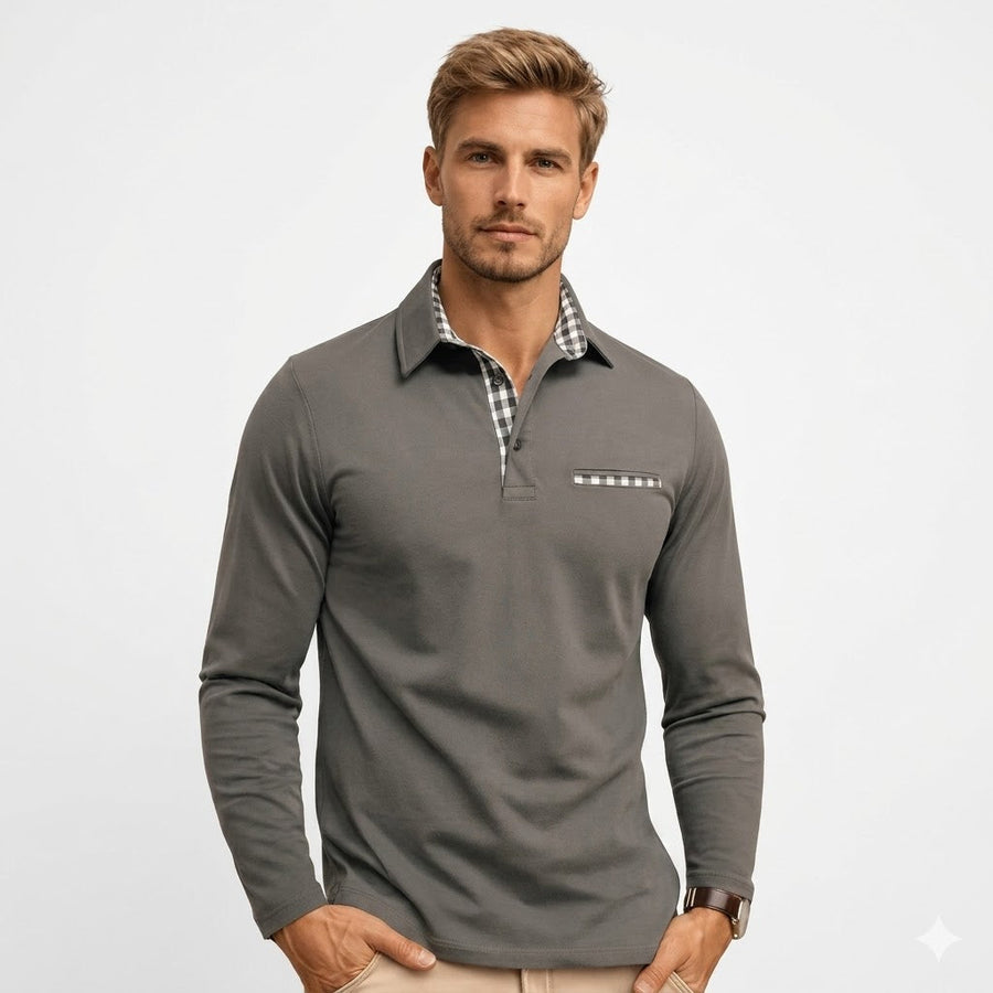 Men’s Long-Sleeve Stretch Polo