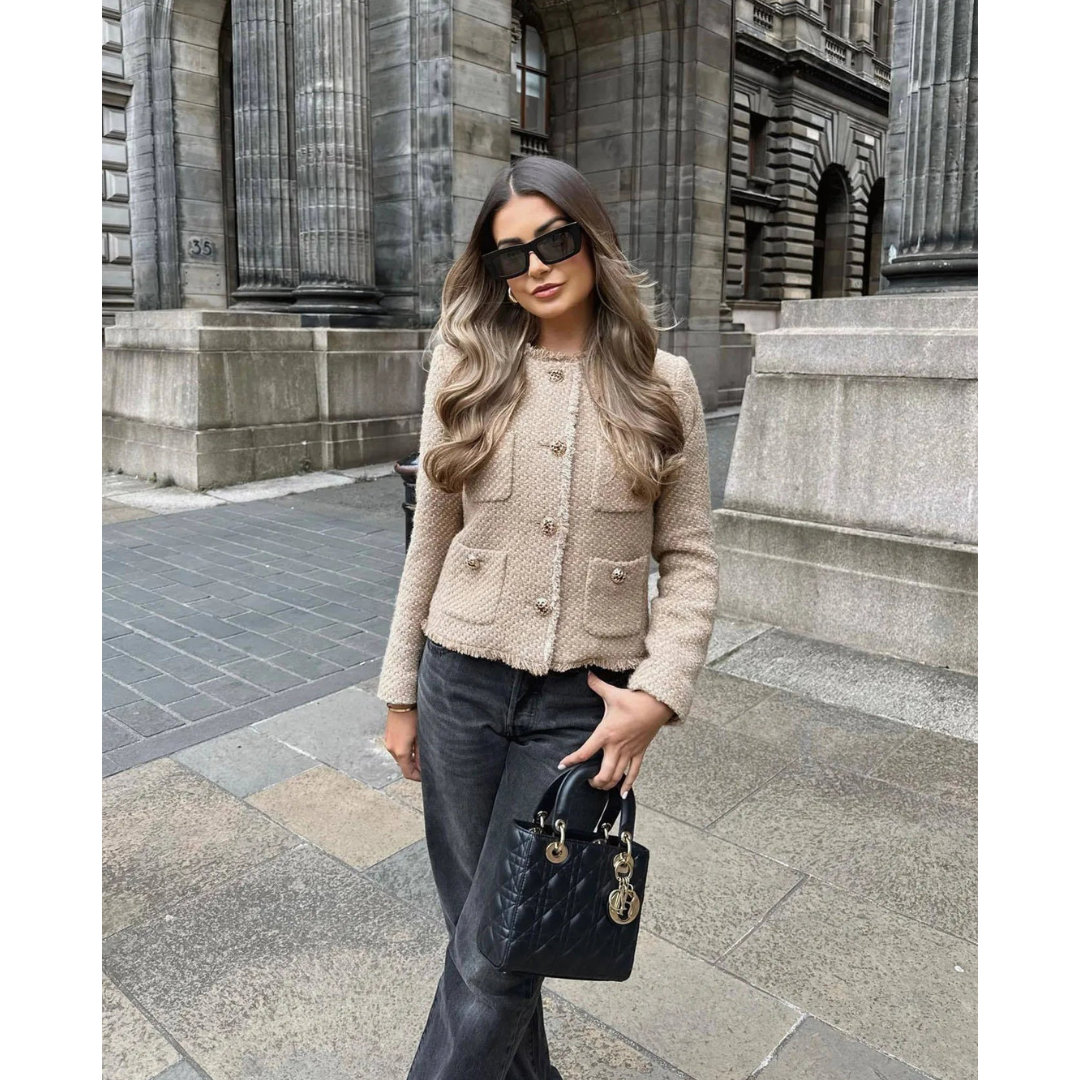 Women’s Tailored Tweed-Blend Jacket