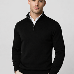 Christopher Half Zip High Neck Sweater