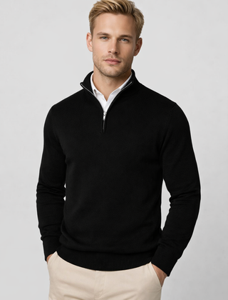 Christopher Half Zip High Neck Sweater