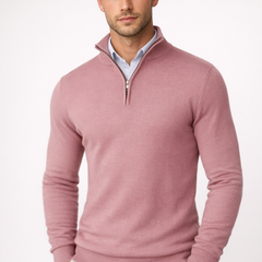 Christopher Half Zip High Neck Sweater