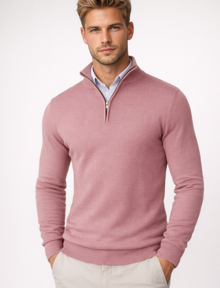 Christopher Half Zip High Neck Sweater
