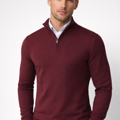 Christopher Half Zip High Neck Sweater