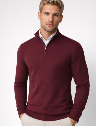 Christopher Half Zip High Neck Sweater