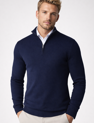 Christopher Half Zip High Neck Sweater