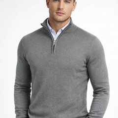 Christopher Half Zip High Neck Sweater