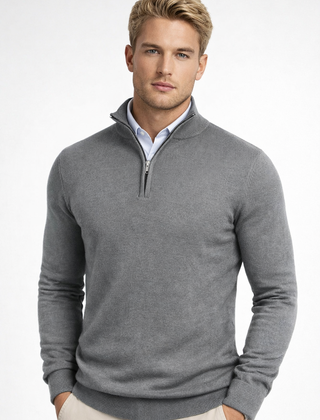 Christopher Half Zip High Neck Sweater