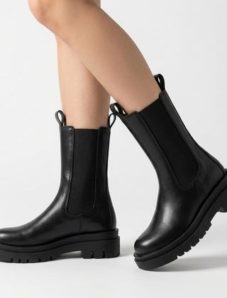 Women’s Chunky Chelsea Mid-Calf Boots