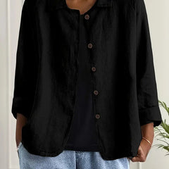 Ella Casual Button-Front Lightweight Jacket