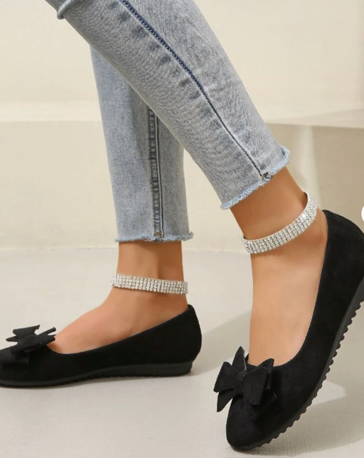 Women’s Bow-Detail Suede-Look Flats