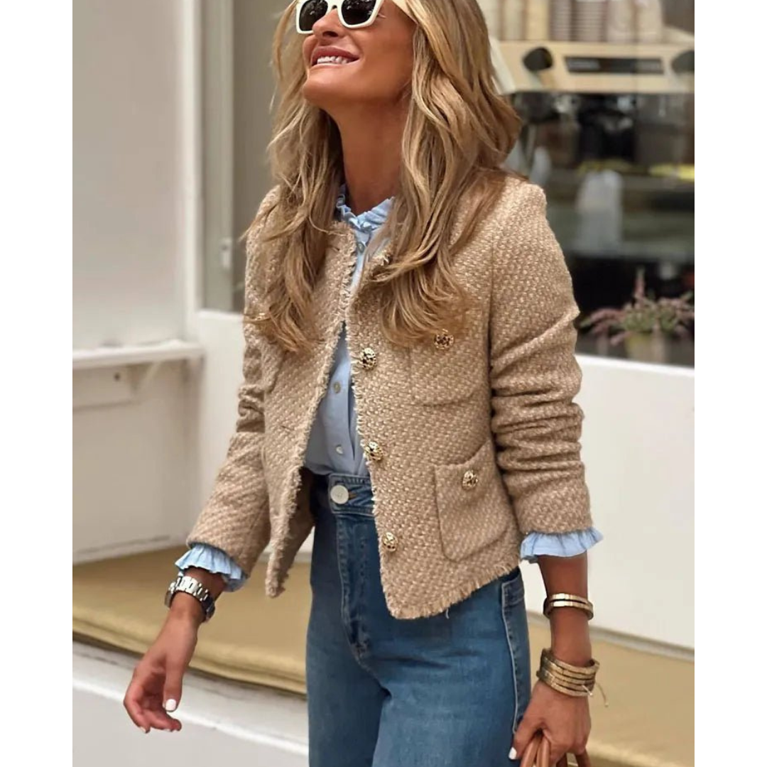 Women’s Tailored Tweed-Blend Jacket