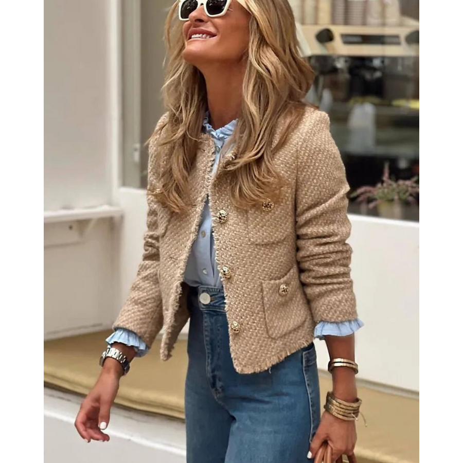 Women’s Tailored Tweed-Blend Jacket