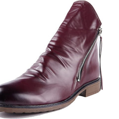 Men’s Side-Zip Leather-Look Boots