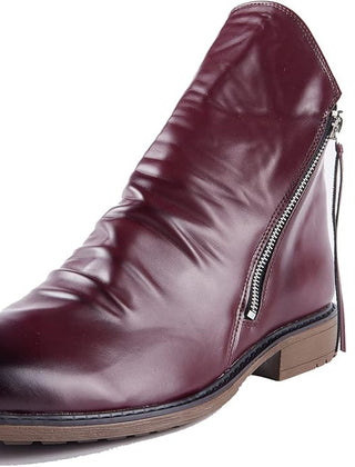 Men’s Side-Zip Leather-Look Boots