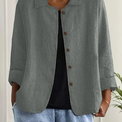 Ella Casual Button-Front Lightweight Jacket