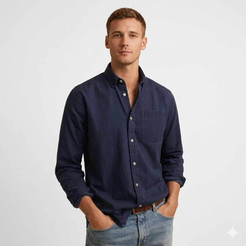 Men’s Cotton-Blend Casual Shirt