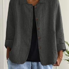 Ella Casual Button-Front Lightweight Jacket