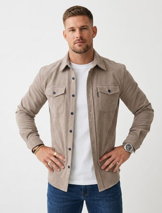 Men’s Cotton-Blend Overshirt Jacket