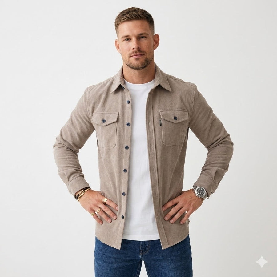 Men’s Cotton-Blend Overshirt Jacket