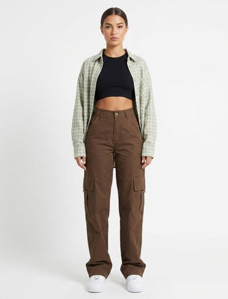 Women’s High-Waisted Cargo Trousers