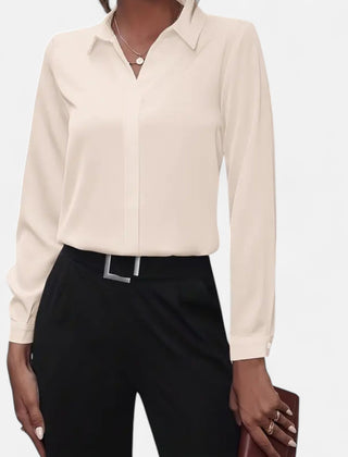 Women’s V-Neck Long-Sleeve Blouse