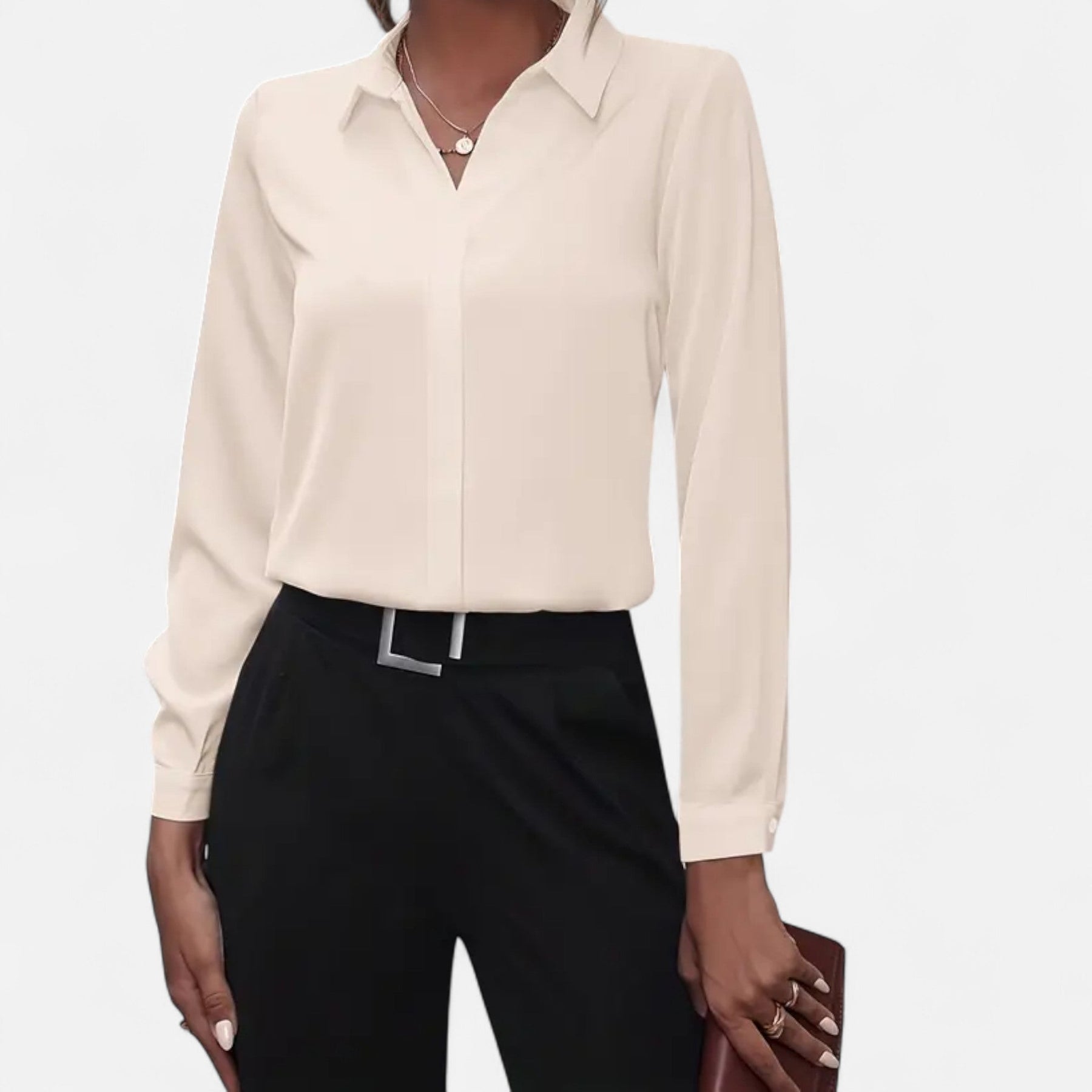 Women’s V-Neck Long-Sleeve Blouse