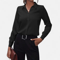 Women’s V-Neck Long-Sleeve Blouse