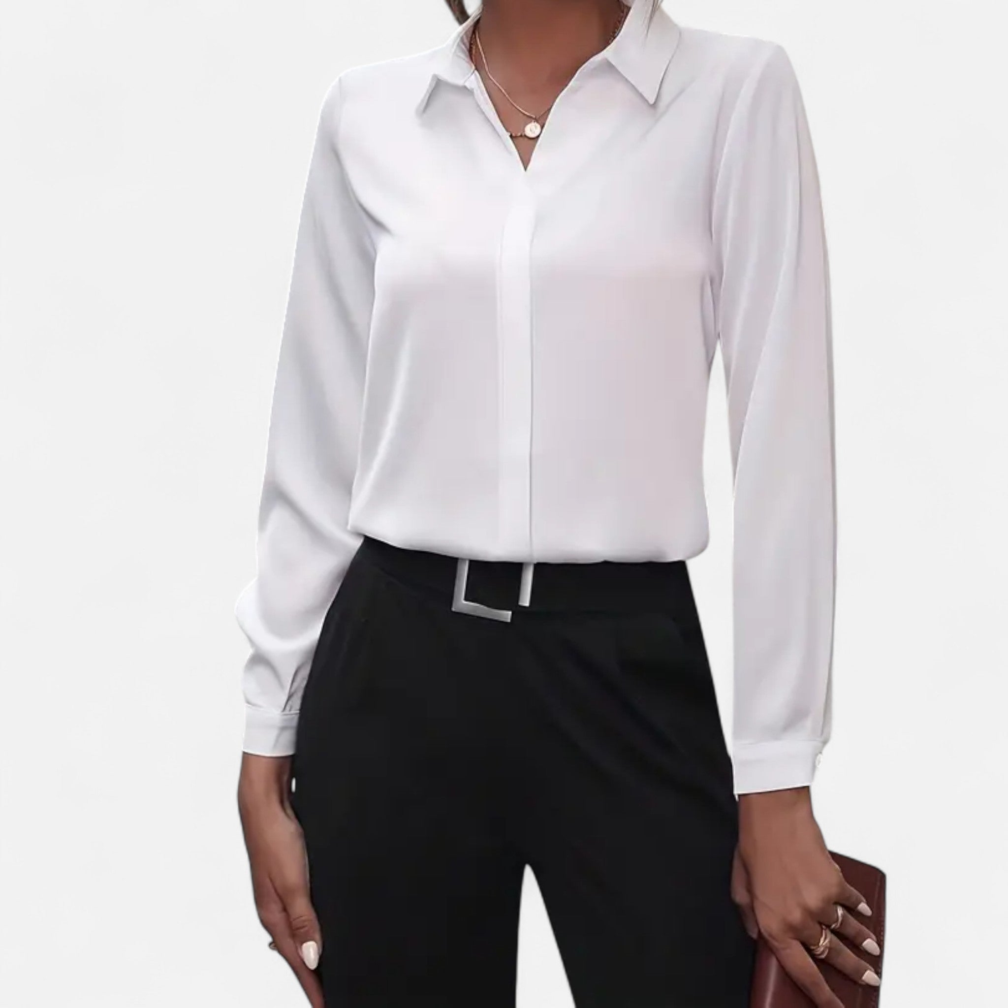 Women’s V-Neck Long-Sleeve Blouse