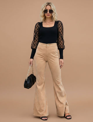 Women’s High-Waisted Flared Trousers