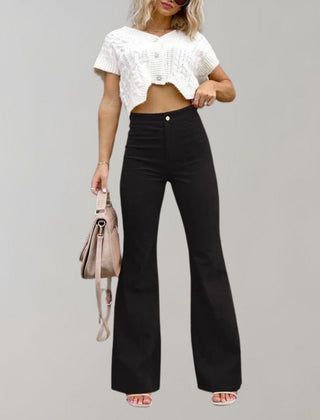 Women’s High-Waisted Flared Trousers