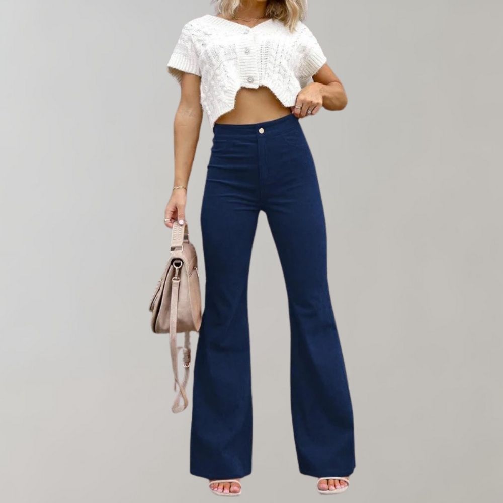 Women’s High-Waisted Flared Trousers