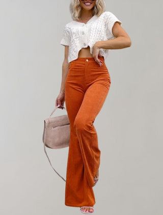 Women’s High-Waisted Flared Trousers