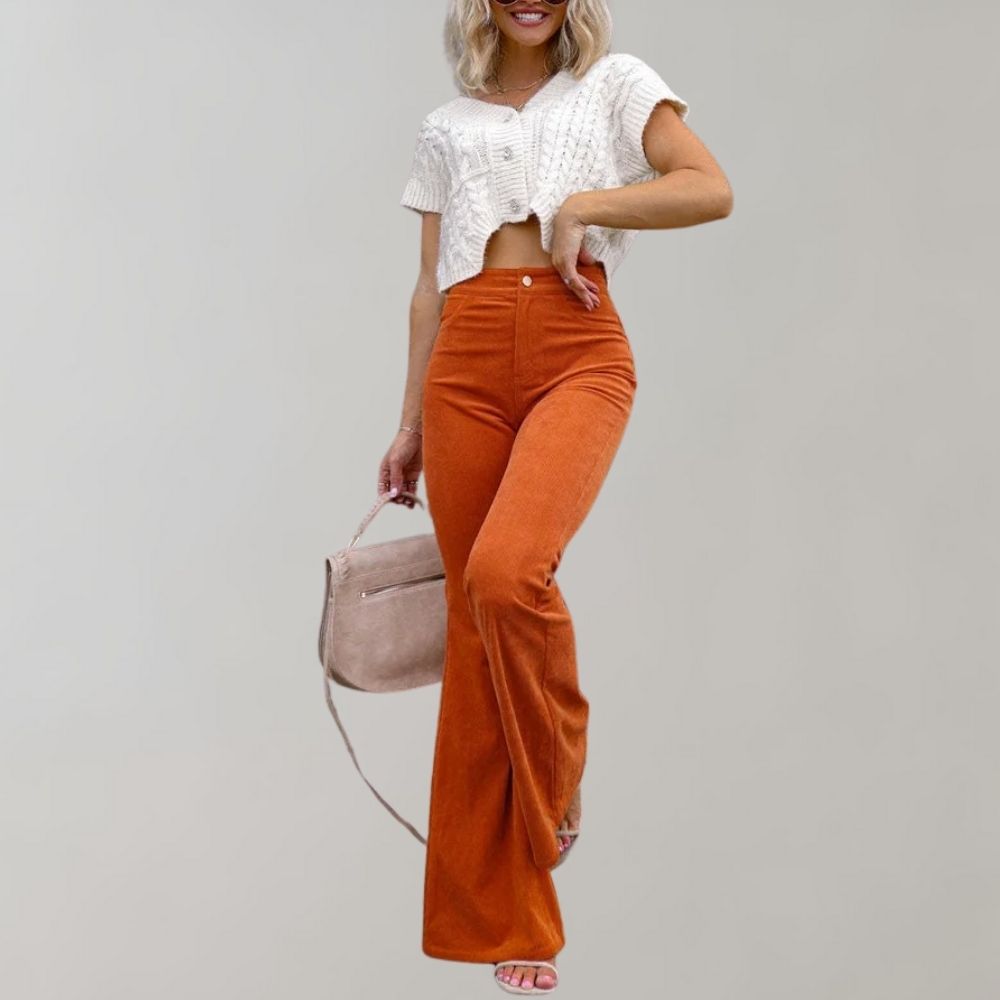 Women’s High-Waisted Flared Trousers