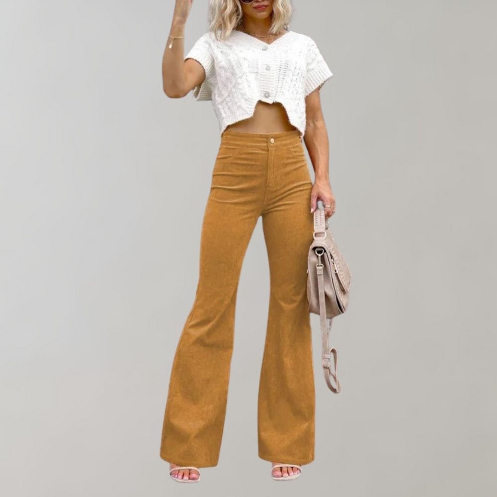 Women’s High-Waisted Flared Trousers