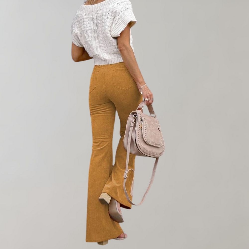 Women’s High-Waisted Flared Trousers