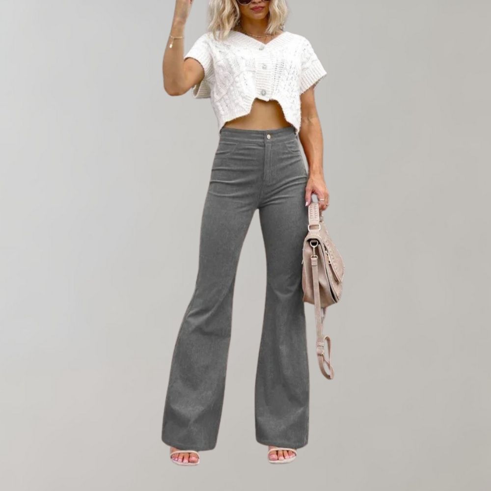 Women’s High-Waisted Flared Trousers