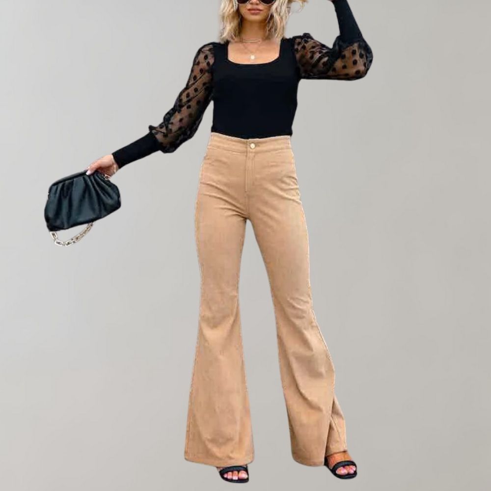 Women’s High-Waisted Flared Trousers