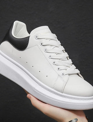 Men’s Minimalist Leather-Look Trainers