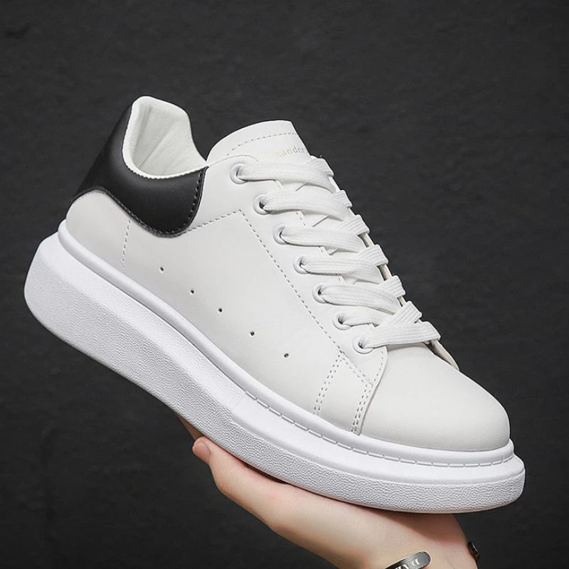 Men’s Minimalist Leather-Look Trainers
