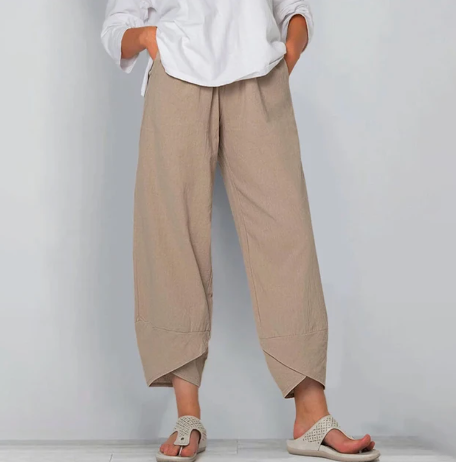 Women’s Relaxed Linen-Blend Trousers