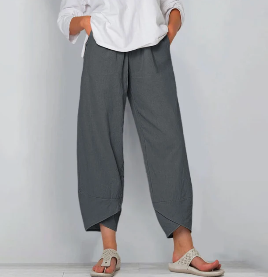 Women’s Relaxed Linen-Blend Trousers