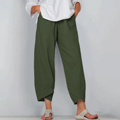 Women’s Relaxed Linen-Blend Trousers
