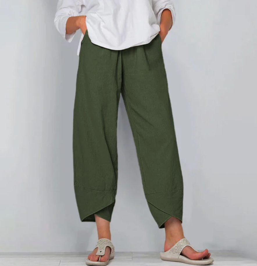 Women’s Relaxed Linen-Blend Trousers