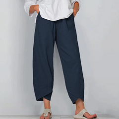 Women’s Relaxed Linen-Blend Trousers