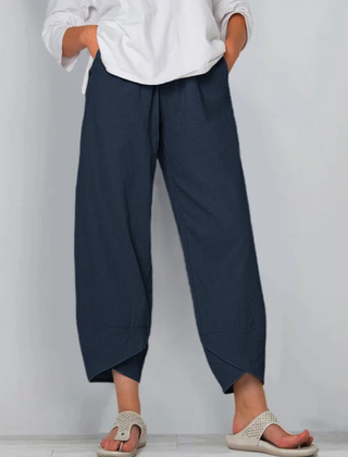 Women’s Relaxed Linen-Blend Trousers